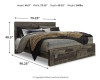 Derekson King Panel Storage Bed and 2 Nightstands (B200B55)