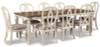 Realyn Dining Extension Table and 8 Chairs (D743D19)