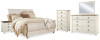Willowton King Sleigh Bed, Dresser, Mirror, Chest and 2 Nightstands (B267B44)