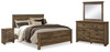 Trinell King Panel Bed, Dresser, Mirror and 2 Nightstands (B446B74)