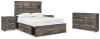 Drystan Twin Bookcase Bed with 2 sided Storage, Dresser and Nightstand (B211B81)