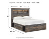 Drystan Twin Bookcase Bed with 2 sided Storage, Dresser and Nightstand (B211B81)
