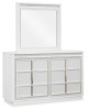 Chalanna Queen Upholstered Storage Bed, Dresser and Mirror (B822B3)