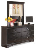 Huey Vineyard Full Sleigh Headboard, Dresser and Mirror (B128B46)