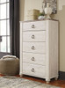 Willowton Two-tone Five Drawer Chest