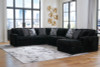 Midnight-Madness 4-Piece Sectional with Chaise (98103S3)