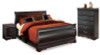 Huey Vineyard Full Sleigh Bed, Chest and 2 Nightstands (B128B47)