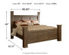 Juararo King Poster Bed, Dresser, Mirror and Chest (B251B37)