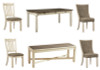 Bolanburg Dining Table, 4 Chairs and Bench (D647D34)