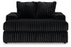 Midnight-Madness 3-Piece Sectional, Chaise and Oversized Accent Ottoman (98103U1)