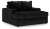 Midnight-Madness 3-Piece Sectional, Chaise and Oversized Accent Ottoman (98103U1)