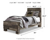 Derekson Twin Panel Bed and Chest (B200B66)