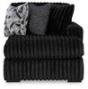 Midnight-Madness 4-Piece Sectional and Oversized Accent Ottoman (98103U3)