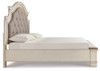 Realyn King Upholstered Bed with Dresser and Mirror (B743B24)