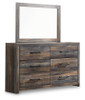 Drystan King Panel Bed with Under Bed Storage, Dresser, Mirror and Nightstand (B211B62)