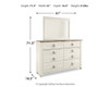 Willowton Queen Sleigh Bed, Dresser and Mirror (B267B7)