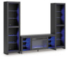 Cayberry 3-Piece Entertainment Center with Electric Fireplace (W2721W2)