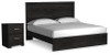 Belachime King Panel Bed and Nightstand (B2589B9)