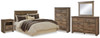Trinell Queen Panel Headboard, Dresser, Mirror, Chest and Nightstand (B446B90)