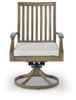Rainier Ranch Outdoor Swivel Chair with Cushion (Set of 2) (P701-602A)