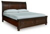 Porter California King Sleigh Storage Bed (B697B47)