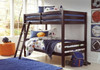 Halanton Dark Brown Twin/Twin Bunk Bed w/Ladder