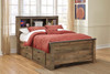 Trinell Brown Full Bookcase Bed with Under Bed Storage