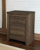 Juararo Dark Brown Two Drawer Night Stand