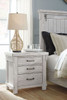 Brashland White Three Drawer Night Stand