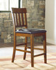 Ralene Medium Brown Upholstered Barstool