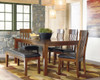 Ralene Medium Brown Pc. Rectangular Extension Dining Set