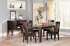 Haddigan Dark Brown Pc. Rectangular Dining Set