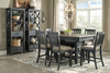 Tyler Creek Black/Gray 9 Pc. Rectangular Counter Height Dining Set