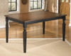 Owingsville Black/Brown Rectangular Dining Room Table