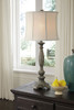 Alinae Antique Gray Poly Table Lamp