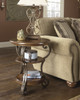 Nestor Chair Side End Table: Medium Brown