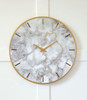 Jazmin Gray/Gold Finish Wall Clock