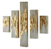 Devlan Gold Finish/White Wall Art Set (5/CN)