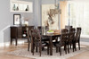 Haddigan Rectangular Dining Room Extension Table: Dark Brown