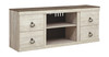 Willowton Whitewash LG TV Stand w/Fireplace Option