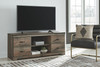 Trinell Brown LG TV Stand w/Fireplace Option