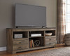 Trinell Brown LG TV Stand w/Fireplace Option