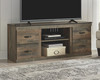 Trinell Brown LG TV Stand w/Fireplace Option