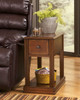 Breegin Brown Chair Side End Table