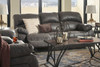 Dunwell Steel Power Reclining Sofa with Adjustable Headrest & Power Reclining Loveseat with CON/Adjustable Headrest