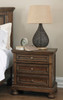 Flynnter Medium Brown Two Drawer Night Stand