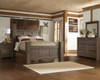 Juararo Dark Brown 6 Pc. Dresser, Mirror, Queen Poster Bed & Nightstand