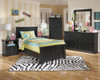 Maribel Black 6 Pc. Dresser, Mirror, Chest & Twin Panel Bed