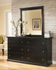 Maribel Black 8 Pc. Dresser, Mirror, Chest, Full Panel Bed & 2 Nightstands