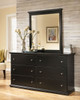 Maribel Black 6 Pc. Dresser, Mirror, Chest, Full Panel Headboard & 2 Nightstands